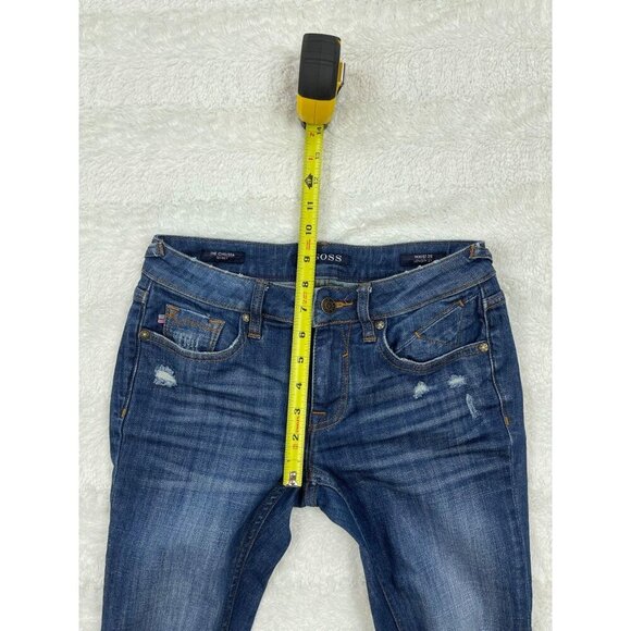 Vigoss Chelsea Skinny Jeans Waist 25 Length 27 Distressed Cuffed - Picture 6 of 7
